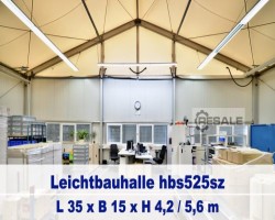 Maschine: HöCKER type LA15 Leichtbauhalle hL35m x hB15m x tH4m