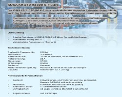 Maschine: KUKA KR 210 R3300 K-Foundry  Industrieroboter