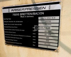 Maschine: KAISER KSTU 3150-15 R Stanzautomaten