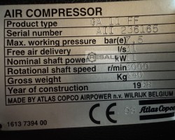 Maschine: ATLAS COPCO GA11 FF Schraubenkompressor
