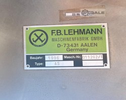 Maschine: F.B. LEHMANN MASCHINENF. AS Staubfilteranlage