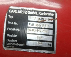 Maschine: METZ TS 8/8 Feuerwehrpumpe mit VW Käfer Typ 122 Motor