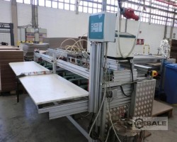 Maschine: LUNEX Modell M Teilautomatische 8 Fach Karton Leim Auftrag Anlage