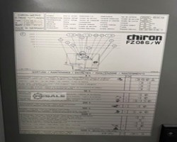 Maschine: CHIRON FZ 08 S CNC Fräsmaschinen