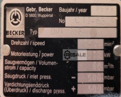 Maschine: BECKER DVT 2.60 Druck-  und  Vakuumpumpe