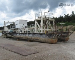 Maschine: JOHANN WINTER Feststoffleistung 150 t/h Schwimmsaugbagger/ Saugbagger/ Kiesbagger