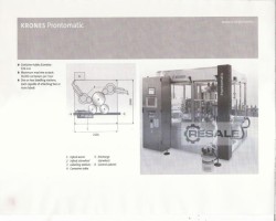 Maschine: KRONES PRONTOMATIC 720-18 Etikettierer, Kaltkleber, Vorne, Hals, Rückenetikett