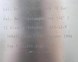 Maschine:  Kerzenfilter, Sterilfilter Filter