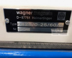 Maschine: WAGNER MAGNETE 0428/0-25/60/6 Metallseparatoren