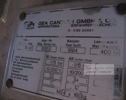 Maschine: GEA CANZLER GMBH 10 m2 Wärmetauscher