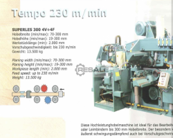 Maschine: LEDINEK SUPERLES 300 4V-4F Vierseitenhobelmaschinen
