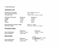 Maschine: KAS Mailmaster 465 