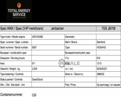 Maschine: JENBACHER 312 Gasgeneratoren