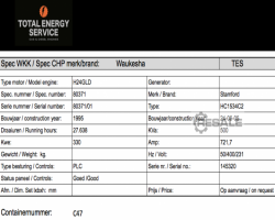 Maschine: WAUKESHA H24GLD Gasgeneratoren