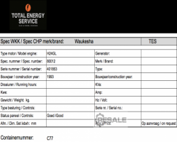 Maschine: WAUKESHA H24GL Gasgeneratoren