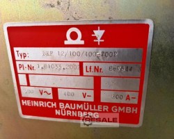 Maschine: HEINRICH BAUMüLLER BKF/12/100/400-2002 Frequenzumrichter