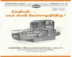 Maschine: KADEMA Juwel 620 Schokoladenüberziehungsanlagen