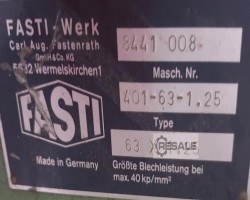 Maschine: FASTI 401-63-1,25 Sickenmaschinen