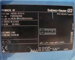 Maschine: ENDRESS + HAUSER Promass 40E DN80 Flowmeter