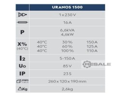 Maschine: BöHLER Uranos 1500 Elektrodenschweissgeräte