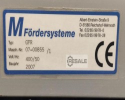 Maschine: MFöRDERSYSTEME GFR-WFL Automatische Papier-Späne-Entsorgung
