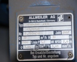 Maschine: ALLWEILER NT40-160 U3.9D-W1 Kreisel Pumpe Spiralgehäuse Pumpe