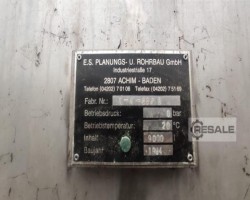Maschine: E.S. PLANUNGS-U. ROHRBAU 9 m³ Edelstahlbehälter 9 m³