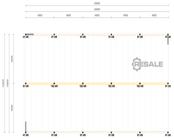 Maschine:  ca. 10 x 20 m, UK, 3,0m Systembühne