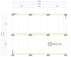 Maschine:  ca. 10 x 15 m, UK: 3,0 m Lagerbühne