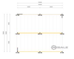 Maschine:  ca. 10 x 10 m, UK:3,0m Lagerbühne