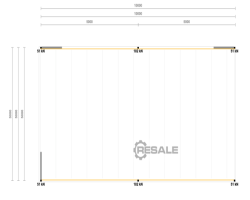 Maschine:  ca. 5 x 10 m, UK: 3,0 m Lagerbühne