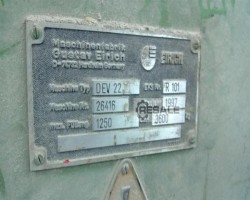 Maschine: EIRICH DEV 22 Intenisvmischer 1.250 l. / 3.600 kg