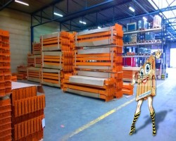 Maschine: NEDCON  Palettenregale 5,5 m, 20 Rahmen, 90 Traversen 3t