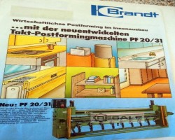 Maschine: BRANDT PF 20/31 Postformingmaschine im Taktverfahren