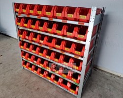 Maschine: DEXION Regallänge: 1.340 mm Kommissionierregal Komissioniertisch Kistenregal