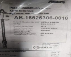 Maschine: ABUS GM 2 500. 4-2 Kettenzug Compact
