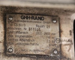 Maschine: GHH RAND CS 80/3 Schraubenkompressor