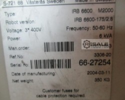 Maschine: ABB ROBOTICS IRB 6600 175/2.8 S4C+M2000 Industrieroboter
