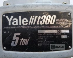 Maschine: YALE YALELIFT 360 - YL 5.000 Stirnradflaschenzug