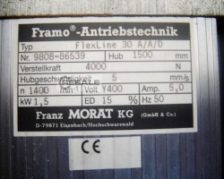 Maschine: FRAMO - ANTRIEBSTECHNIK Flexline 30 A/A/D Hubspindelantrieb Framo - Antriebstechnik