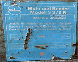 Maschine: MUHR + BENDER 3S/6R Blechscheren