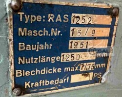 Maschine: RAS 62.20 Schwenkbiegemaschinen