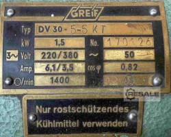 Maschine: GREIF DV 30 5-5 KT Schleifböcke
