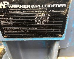 Maschine: COPERION WERNER+PFLEIDERE ZSK 58 W 96 E Doppelschneckenextruder