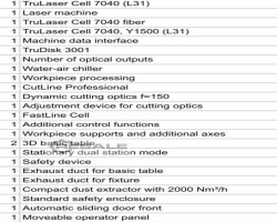 Maschine: TRUMPF TRULASER Cell 7040 L31) 5 Axis Fiber Lasermaschinen