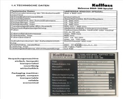 Maschine: KALLFASS Universa 8060/200 / Compact SO Komplettsysteme