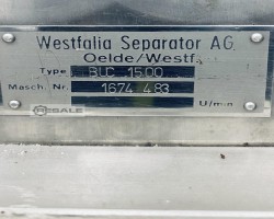 Maschine: WESTFALIA : BUC 1500 Kontinuierliche Butterherstellungsmaschine