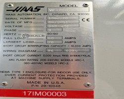 Maschine: HAAS VF 2SS Vertikale Bearbeitungszentren