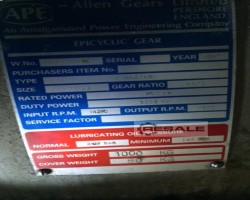 Maschine: APE ALLEN GEARS KB5 Getriebe Turbine