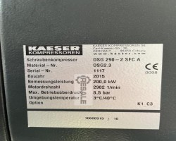 Maschine: KAESER DSG 290-2 SFC A Schraubenkompressor